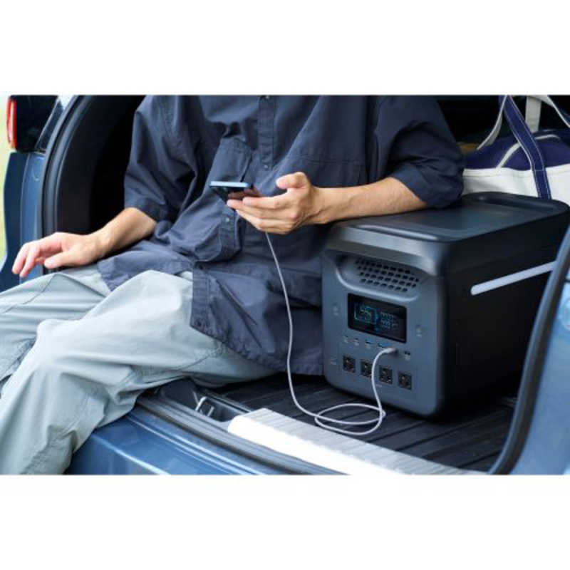 エレコム　ELECOM エレコム　ELECOM ポータブル電源 1229Wh (AC×4 Type-C×2 USB-A×4 カーアクセサリーソケット×1) ブラック DE-PS1200PBK DE-PS1200PBK