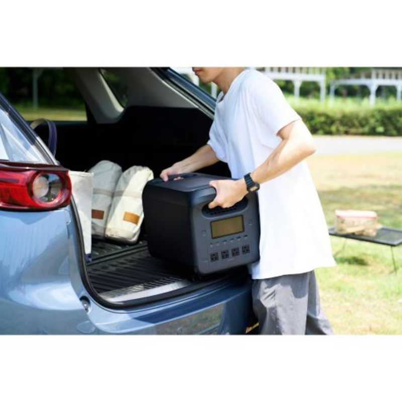 エレコム　ELECOM エレコム　ELECOM ポータブル電源 1229Wh (AC×4 Type-C×2 USB-A×4 カーアクセサリーソケット×1) ブラック DE-PS1200PBK DE-PS1200PBK