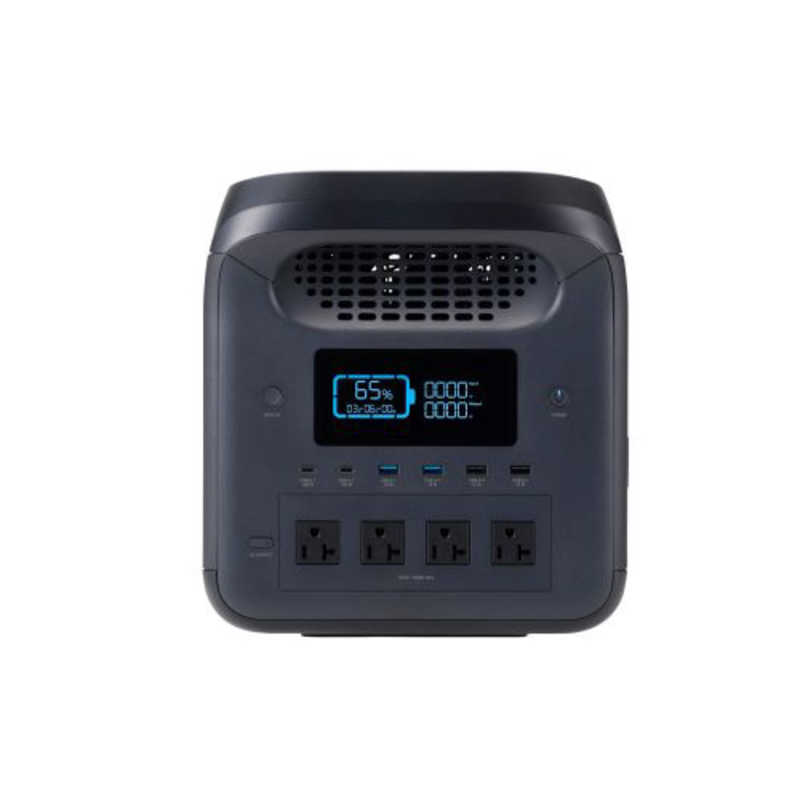 エレコム　ELECOM エレコム　ELECOM ポータブル電源 1229Wh (AC×4 Type-C×2 USB-A×4 カーアクセサリーソケット×1) ブラック DE-PS1200PBK DE-PS1200PBK