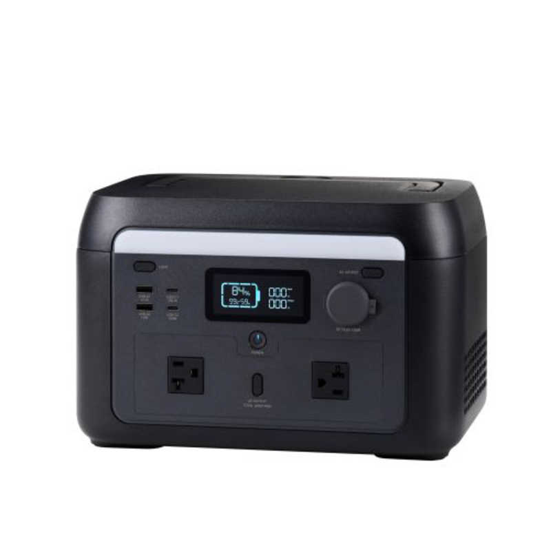 エレコム　ELECOM エレコム　ELECOM ポータブル電源 512Wh (AC×2 Type-C×2 USB-A×2 カーアクセサリーソケット×1) ブラック DE-PS500PBK DE-PS500PBK