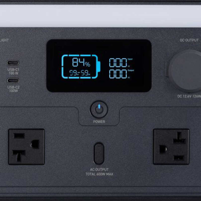 エレコム　ELECOM エレコム　ELECOM ポータブル電源 512Wh (AC×2 Type-C×2 USB-A×2 カーアクセサリーソケット×1) ブラック DE-PS500PBK DE-PS500PBK