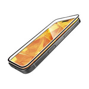 エレコム ELECOM iPhone 16(6.1インチ)ガラスフィルム フレーム付き 高透明 ブラック PMA24AFLGF エレコム ELECOM iPhone 16(6.1インチ)ガラスフィルム フレーム付き 高透明 ブラック PMA24AFLGF