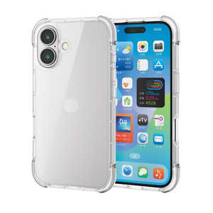 エレコム ELECOM iPhone 16(6.1インチ)ハイブリッドケース エアバッグ ブラック×クリア PMA24AHVAIRCR エレコム ELECOM iPhone 16(6.1インチ)ハイブリッドケース エアバッグ ブラック×クリア PMA24AHVAIRCR