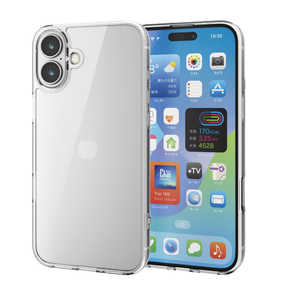 エレコム ELECOM iPhone 16 Plus(6.7インチ) ハイブリッドケース ガラス スタンダード クリア PMA24BHVCG1CR エレコム ELECOM iPhone 16 Plus(6.7インチ) ハイブリッドケース ガラス スタンダード クリア PMA24BHVCG1CR