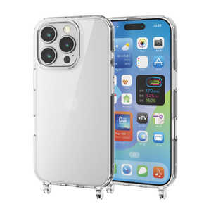 エレコム ELECOM iPhone 16 Pro(6.3インチ) ハイブリッドケース ストラップホール付き クリア PMA24CHVCKSHCR エレコム ELECOM iPhone 16 Pro(6.3インチ) ハイブリッドケース ストラップホール付き クリア PMA24CHVCKSHCR