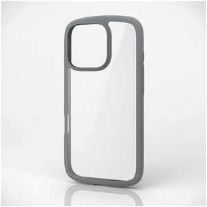 エレコム ELECOM iPhone 16 Pro(6.3インチ) TOUGHIM LITE フレームカラー グレー PMA24CTSLFCGY エレコム ELECOM iPhone 16 Pro(6.3インチ) TOUGHIM LITE フレームカラー グレー PMA24CTSLFCGY