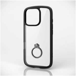 エレコム ELECOM iPhone 16 Pro(6.3インチ) TOUGHIM LITE フレームカラー リング付 ブラック PMA24CTSLFCRBK エレコム ELECOM iPhone 16 Pro(6.3インチ) TOUGHIM LITE フレームカラー リング付 ブラック PMA24CTSLFCRBK