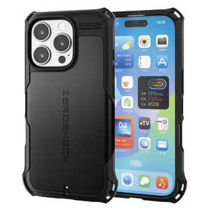 エレコム ELECOM iPhone 16 Pro(6.3インチ) ZEROSHOCK ブラック PMA24CZEROBK エレコム ELECOM iPhone 16 Pro(6.3インチ) ZEROSHOCK ブラック PMA24CZEROBK