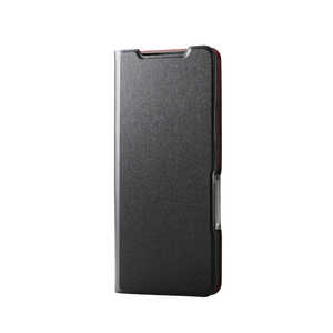 エレコム　ELECOM motorola edge 50 pro ケース レザー カバー 手帳型 マグネット フラップ 衝撃吸収 超軽量 薄型 ブラック PM-R244PLFUBK