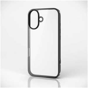 エレコム ELECOM iPhone 16(6.1インチ)ハイブリッドケース フレームカラー ブラック PMCA24AHVCFCBK エレコム ELECOM iPhone 16(6.1インチ)ハイブリッドケース フレームカラー ブラック PMCA24AHVCFCBK