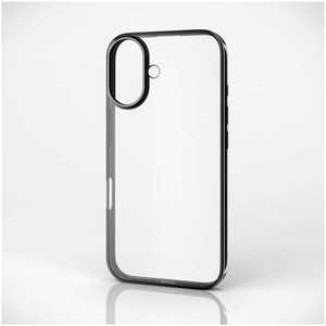 エレコム ELECOM iPhone 16(6.1インチ)ソフトケース サイドメッキ ブラック PMCA24AUCTMBK エレコム ELECOM iPhone 16(6.1インチ)ソフトケース サイドメッキ ブラック PMCA24AUCTMBK