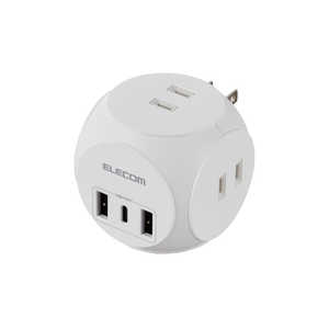 エレコム ELECOM 電源タップ USB付き タップ 直挿し コンセント 3口 USB Type-C ×1 USB-A ×2 球体型 ほこり防止シャッター MOT-U14-33WH エレコム ELECOM 電源タップ USB付き タップ 直挿し コンセント 3口 USB Type-C ×1 USB-A ×2 球体型 ほこり防止シャッター MOT-U14-33WH