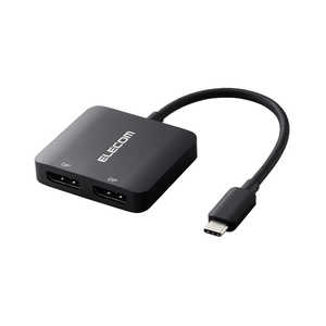 エレコム ELECOM USB Type-C - DisplayPort 変換 USB-C プラグ to DP ( ディスプレイポート )×2 8K 30Hz ブラック AD-CDP2BK2 エレコム ELECOM USB Type-C - DisplayPort 変換 USB-C プラグ to DP ( ディスプレイポート )×2 8K 30Hz ブラック AD-CDP2BK2