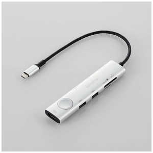 エレコム ELECOM Type-Cドッキングステーション 画面オンオフスイッチ付 USB PD対応 USB-A×2 USB-C×3 HDMI(4K60Hz) SD＋microSD DST-S080BPSV