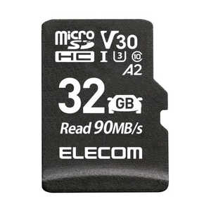 エレコム　ELECOM micro SDカード 32GB Class10 UHS-I U3 V30 A2 microSDHC 読込最大90MB/s MF-DRMR032GU13