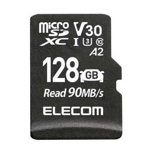 エレコム　ELECOM micro SDカード 128GB Class10 UHS-I U3 V30 A2 microSDXC 読込最大90MB/s MF-DRMR128GU13