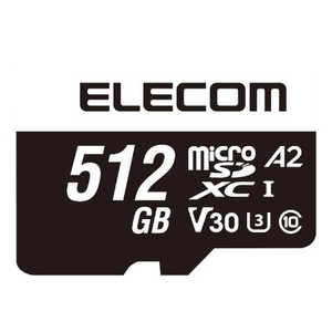 エレコム ELECOM microSD カード 512GB Class10 UHS-I U3 V30 A2 4K microSDXC 読込最大95MB/s MF-MS512GU13A2R