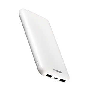 エレコム ELECOM 薄型コンパクトモバイルバッテリー 10000mAh 入力(Type-C×1 micro-B×1) 出力(Type-C×1 USB-A×2) ホワイト DEC6610000WH エレコム ELECOM 薄型コンパクトモバイルバッテリー 10000mAh 入力(Type-C×1 micro-B×1) 出力(Type-C×1 USB-A×2) ホワイト DEC6610000WH