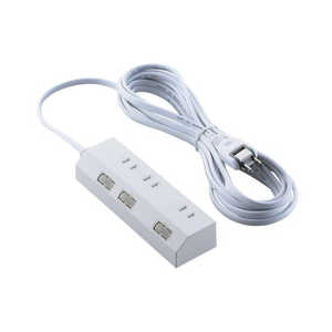 エレコム ELECOM 電源タップ 5m 3個口 ほこりシャッター 雷ガード 個別スイッチ ホワイト T-IS01-2350WH エレコム ELECOM 電源タップ 5m 3個口 ほこりシャッター 雷ガード 個別スイッチ ホワイト T-IS01-2350WH