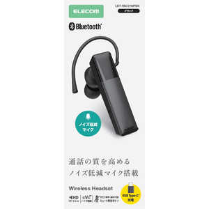 エレコム　ELECOM Bluetoothヘッドセット 片耳 USB Type-C充電 Qualcomm cVc HD Voice マイクミュート マルチポイント LBT-HSC21MPBK