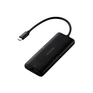 エレコム ELECOM Type-Cドッキングステーション USB PD対応 USB-A×2 USB-C×1 HDMI(4K60Hz) SD＋microSD LAN DST-070BPBK