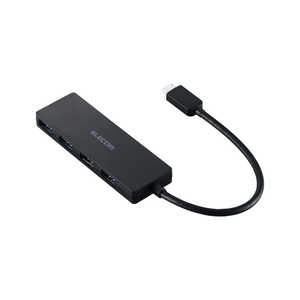 쥳 ELECOM USB Type-C ϥ USB3.2 Gen1 USB-A 4 Хѥ ѥ  ֥Ĺ15cm ֥å U3HC-H040XBK