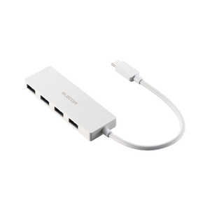 쥳 ELECOM USB Type-C ϥ USB3.2 Gen1 USB-A 4 Хѥ ѥ  ֥Ĺ15cm ۥ磻 U3HC-H040XWH