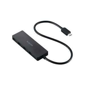 エレコム ELECOM USB Type-C ハブ USB3.2 Gen1 USB-A ×4 バスパワー コンパクト 薄型 ケーブル長30cm ブラック U3HC-H041XBK エレコム ELECOM USB Type-C ハブ USB3.2 Gen1 USB-A ×4 バスパワー コンパクト 薄型 ケーブル長30cm ブラック U3HC-H041XBK