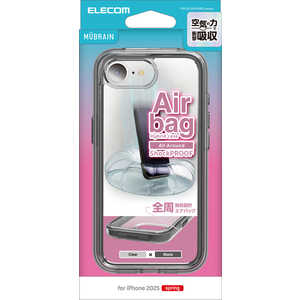 エレコム ELECOM iPhone 16e ハイブリッドケース MUBRAIN ブラック×クリア PMA25SHVAIR2BK エレコム ELECOM iPhone 16e ハイブリッドケース MUBRAIN ブラック×クリア PMA25SHVAIR2BK