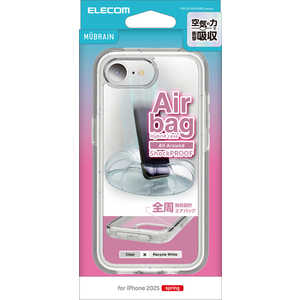 エレコム ELECOM iPhone 16e ハイブリッドケース MUBRAIN リサイクルホワイト×クリア PMA25SHVAIR2RW エレコム ELECOM iPhone 16e ハイブリッドケース MUBRAIN リサイクルホワイト×クリア PMA25SHVAIR2RW