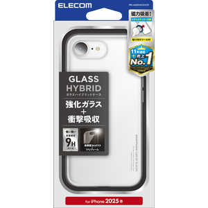 エレコム ELECOM iPhone 16e ハイブリッドケース ガラス メタルステッカー付 クリア PMA25SHVCG1CR エレコム ELECOM iPhone 16e ハイブリッドケース ガラス メタルステッカー付 クリア PMA25SHVCG1CR