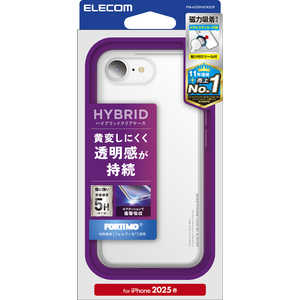 エレコム ELECOM iPhone 16e ハイブリッドケース フォルティモ メタルステッカー付 クリア PMA25SHVCK2CR エレコム ELECOM iPhone 16e ハイブリッドケース フォルティモ メタルステッカー付 クリア PMA25SHVCK2CR