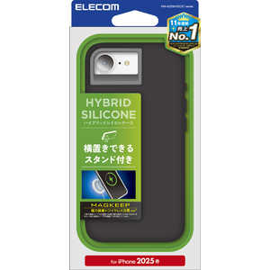 エレコム ELECOM iPhone 16e ハイブリッドケース シリコン MAGKEEP スタンド ブラック PMA25SHVSCSTBK エレコム ELECOM iPhone 16e ハイブリッドケース シリコン MAGKEEP スタンド ブラック PMA25SHVSCSTBK