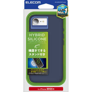 エレコム ELECOM iPhone 16e ハイブリッドケース シリコン MAGKEEP スタンド ネイビー PMA25SHVSCSTNV エレコム ELECOM iPhone 16e ハイブリッドケース シリコン MAGKEEP スタンド ネイビー PMA25SHVSCSTNV