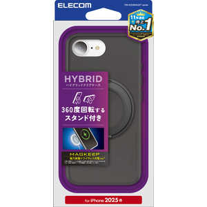 エレコム ELECOM iPhone 16e ハイブリッドケース MAGKEEP スタンド マットブラック PMA25SMAGSTBK エレコム ELECOM iPhone 16e ハイブリッドケース MAGKEEP スタンド マットブラック PMA25SMAGSTBK