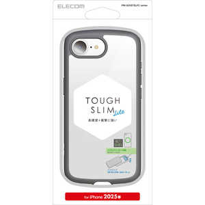 エレコム ELECOM iPhone 16e TOUGH SLIM LITE フレーム メタルステッカー付 グレー PMA25STSLFCGY エレコム ELECOM iPhone 16e TOUGH SLIM LITE フレーム メタルステッカー付 グレー PMA25STSLFCGY
