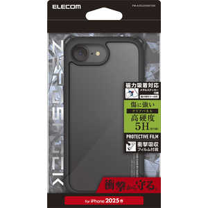 エレコム ELECOM iPhone 16e ZEROSHOCK フレームカラー メタルステッカー付 ブラック PMA25SZEROFCBK エレコム ELECOM iPhone 16e ZEROSHOCK フレームカラー メタルステッカー付 ブラック PMA25SZEROFCBK