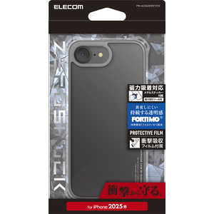 エレコム ELECOM iPhone 16e ZEROSHOCK フォルティモ メタルステッカー付 クリア PMA25SZEROT2CR エレコム ELECOM iPhone 16e ZEROSHOCK フォルティモ メタルステッカー付 クリア PMA25SZEROT2CR