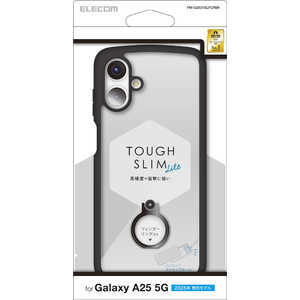 エレコム ELECOM Galaxy A25 5G(SC-53F)/ハイブリッドケース/TOUGH SLIM LITE/フレームカラー/背面クリア/リング付き/ストラップシート付属 ブラック PM-G253TSL エレコム ELECOM Galaxy A25 5G(SC-53F)/ハイブリッドケース/TOUGH SLIM LITE/フレームカラー/背面クリア/リング付き/ストラップシート付属 ブラック PM-G253TSL