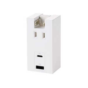 エレコム ELECOM 電源タップ USB タップ 直挿し コンセント 1口 Type-C ×1 USB-A ×1 コンパクト 雷ガード ほこり防止シャッター 絶縁キャップ PSE適合 ホワイ エレコム ELECOM 電源タップ USB タップ 直挿し コンセント 1口 Type-C ×1 USB-A ×1 コンパクト 雷ガード ほこり防止シャッター 絶縁キャップ PSE適合 ホワイ