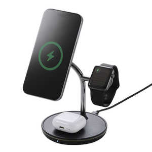 エレコム ELECOM ワイヤレス充電器 スタンド型 マグネット対応 3in1 15W MfM認証 Apple Watch高速モジュール MfA認証 W-MS07BK エレコム ELECOM ワイヤレス充電器 スタンド型 マグネット対応 3in1 15W MfM認証 Apple Watch高速モジュール MfA認証 W-MS07BK