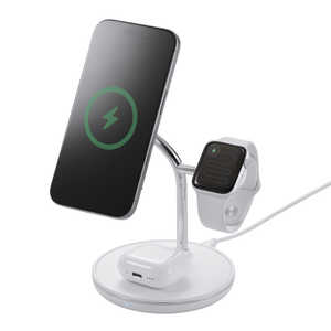 エレコム ELECOM ワイヤレス充電器 スタンド型 マグネット対応 3in1 15W MfM認証 Apple Watch高速モジュール MfA認証 W-MS07WH エレコム ELECOM ワイヤレス充電器 スタンド型 マグネット対応 3in1 15W MfM認証 Apple Watch高速モジュール MfA認証 W-MS07WH