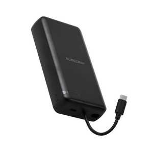 エレコム ELECOM モバイルバッテリー リチウムイオン電池 20000mAh USB PD 20W USB-C USB-Cケーブル一体 ブラック DE-C64-20000BK エレコム ELECOM モバイルバッテリー リチウムイオン電池 20000mAh USB PD 20W USB-C USB-Cケーブル一体 ブラック DE-C64-20000BK