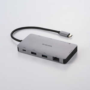 쥳 ELECOM USB Type-C ɥå󥰥ơ 9-in-1 4K HDMI LAN SD PD MacBook Pro / Air ʤPCб С 쥳 DST-090BP1SV