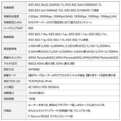 エレコム ELECOM Wi-Fi 7 ルーター 無線LAN 2.5Gbps WAN EasyMesh