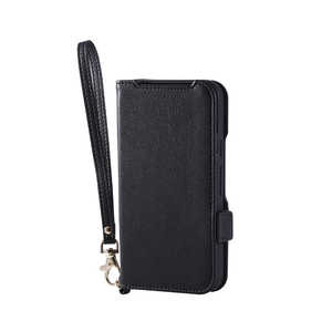 エレコム　ELECOM Google Pixel 10 / 10 Pro ケース 手帳型 カバー マグネット フラップ 衝撃吸収 ワイヤレス充電可 ストラップホール付 スタンド機能付 ハンドストラップ付 ブラック PM-P252PLFY4BK