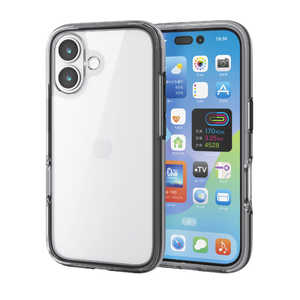 エレコム ELECOM iPhone 17ケース ハイブリッドケース AirShock 全周エアバッグ ブラック PMA25AHVAIR2BK
