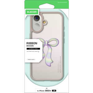 エレコム ELECOM iPhone 17ケース ハイブリッドケース リボン ホワイト PMA25AHVRIWH エレコム ELECOM iPhone 17ケース ハイブリッドケース リボン ホワイト PMA25AHVRIWH
