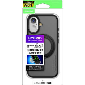 エレコム ELECOM iPhone 17ケース ハイブリッドケース MAGKEEP スタンド ブラック PMA25AMAGSTBK エレコム ELECOM iPhone 17ケース ハイブリッドケース MAGKEEP スタンド ブラック PMA25AMAGSTBK