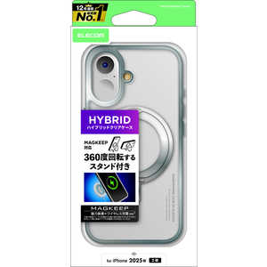 エレコム ELECOM iPhone 17ケース ハイブリッドケース MAGKEEP スタンド シルバー PMA25AMAGSTSV エレコム ELECOM iPhone 17ケース ハイブリッドケース MAGKEEP スタンド シルバー PMA25AMAGSTSV